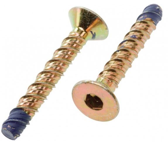 POWERS SCREW BOLT BLUE-TIP CSK ZINC 12MM X 75MM 